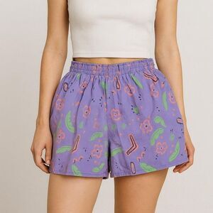1980s 80s vintage purple and pink shorts